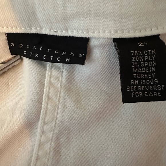 Apostrophe stretch white jean jacket size 2 - Picture 4 of 4